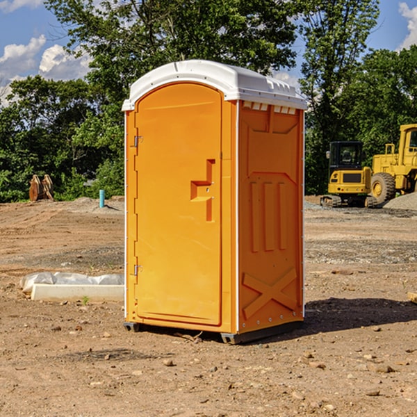 how often are the porta potties cleaned and serviced during a rental period in Blue Hills